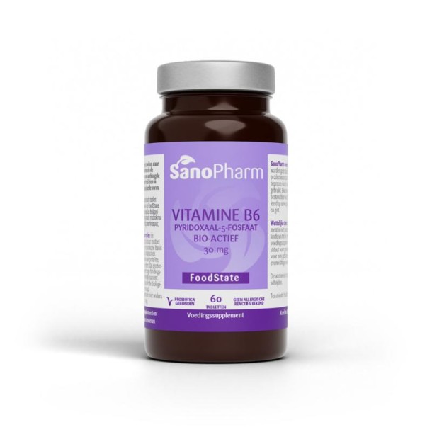 Sanopharm Vitamine B6 pyridoxaal-5-fosfaat 30mg (60 Tabletten)