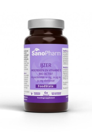 Sanopharm IJzer 10 mg & moly 20 mcg & C 30 mg (60 Tabletten)