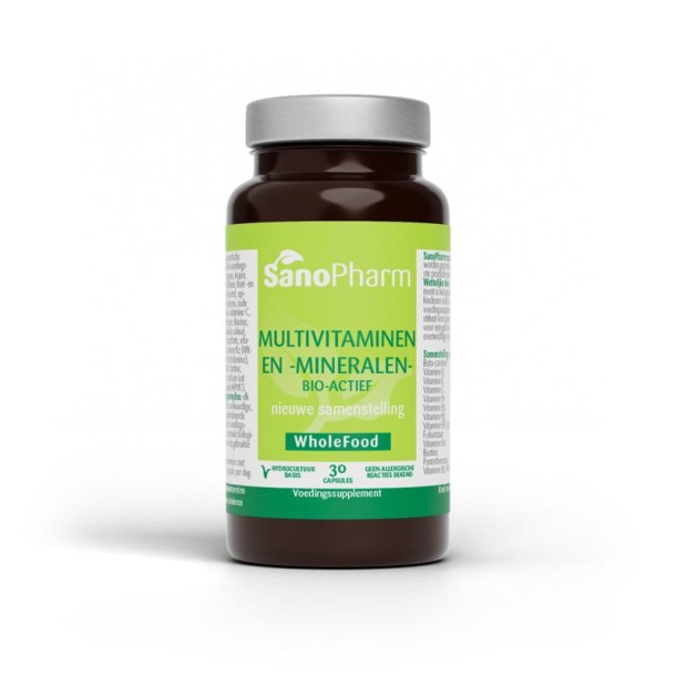 Sanopharm Multivitaminen/mineralen wholefood (30 Capsules)
