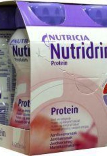 Nutridrink Protein aardbei 200ml (4 Stuks)