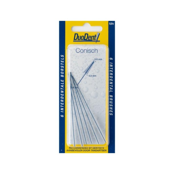 Duodent Interdentaal borstel conisch 2.8 (6 Stuks)