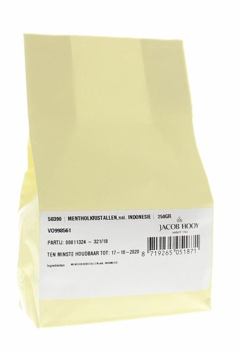 Jacob Hooy Mentholkristallen natuurlijk (250 Gram)