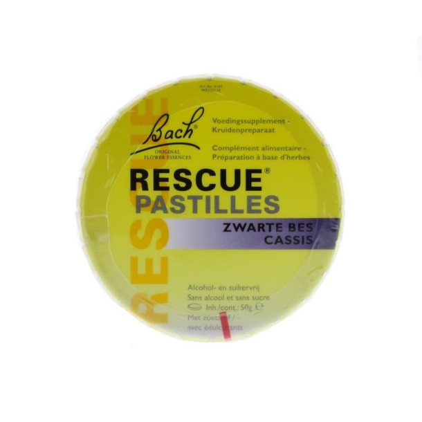 Bach Rescue Rescue pastilles zwarte bes (50 Gram)