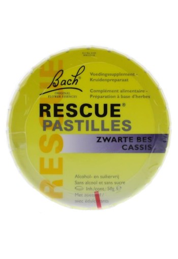 Bach Rescue pastilles zwarte bes (50 Gram)