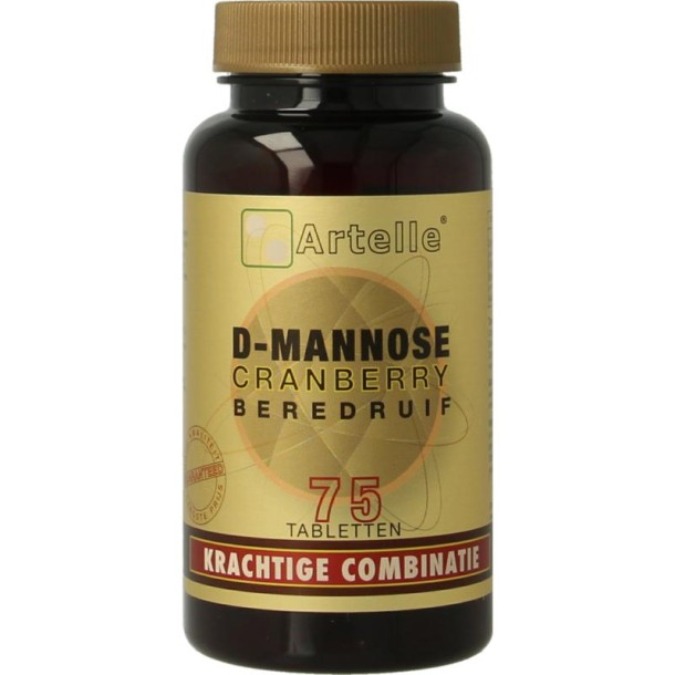 Artelle D-Mannose cranberry beredruif (75 Tabletten)