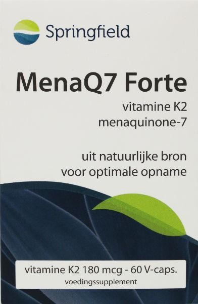 Springfield MenaQ7 Forte vitamine K2 180 mcg (60 Vegetarische capsules)
