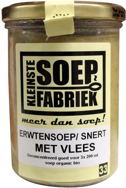 Kleinstesoepfabr Erwtensoep/snert met vlees bio (400 Milliliter)