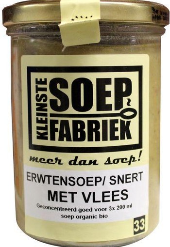 Kleinstesoepfabr Erwtensoep/snert met vlees bio (400 Milliliter)