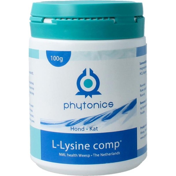 Phytonics L-lysine comp hond en kat (100 Gram)