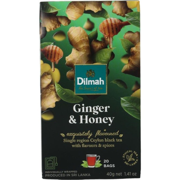 Dilmah Ginger & honey fun tea (20 Zakjes)