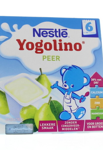 Nestle Yogolino peer 6 mnd 100 gram (4 Stuks)