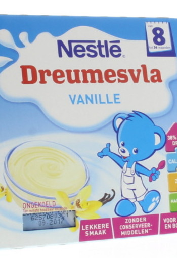 Nestle Dreumesvla vanille 8 maanden 100 gram (4 Stuks)