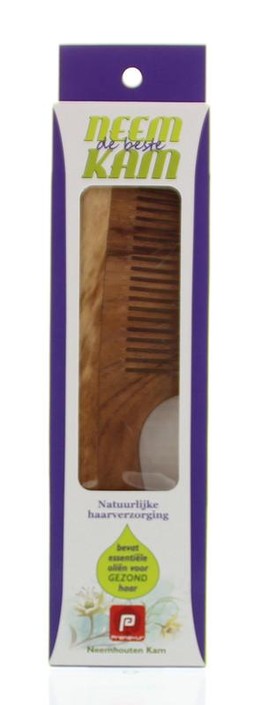 Holisan Neem houten kam handvat fijn (1 Stuks)