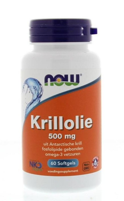 NOW Krillolie 500mg (60 Softgels)