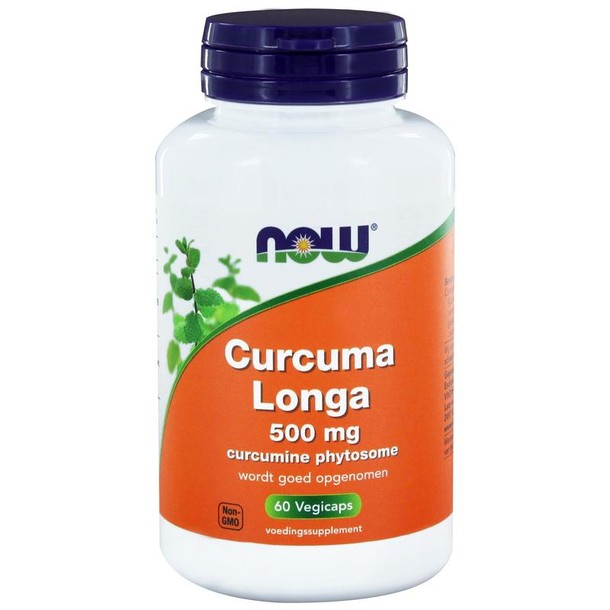 NOW Curcuma longa 500mg (curcumine phytosome) (60 Vegetarische capsules)