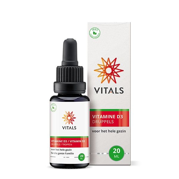 Vitals Vitamine D3 druppels (20 Milliliter)