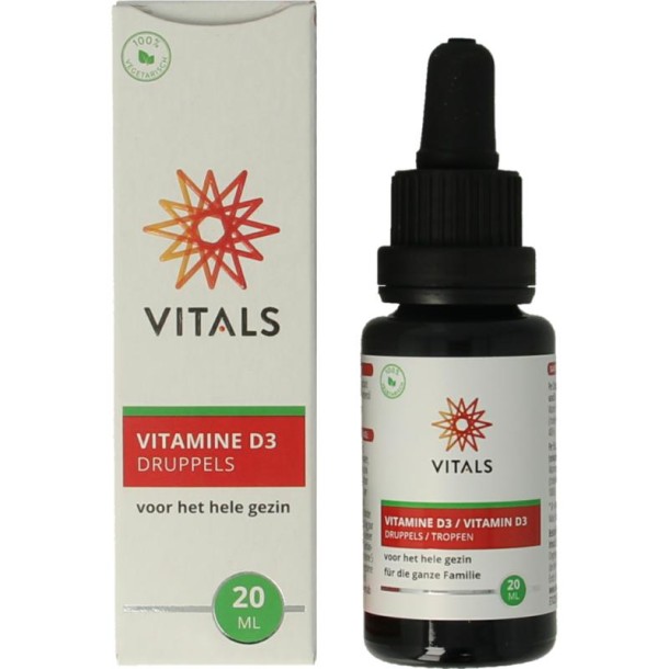 Vitals Vitamine D3 druppels (20 Milliliter)
