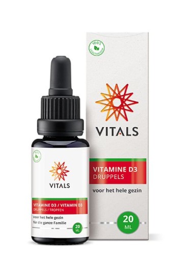 Vitals Vitamine D3 druppels (20 Milliliter)