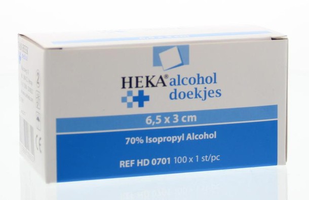 Heka Alcoholdoekjes 6.5 x 3cm (100 Stuks)