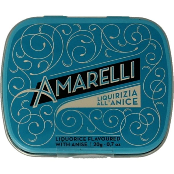 Amarelli Laurierdrop blikje anijs Chicchi (20 Gram)