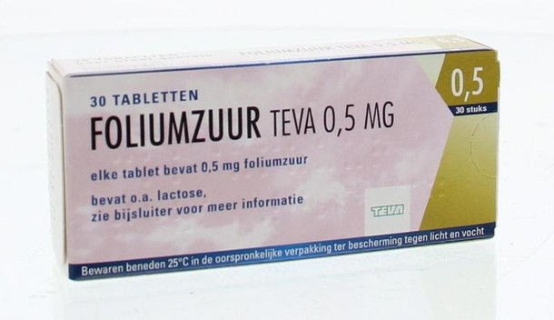 Teva Foliumzuur 0.5 (30 Tabletten)