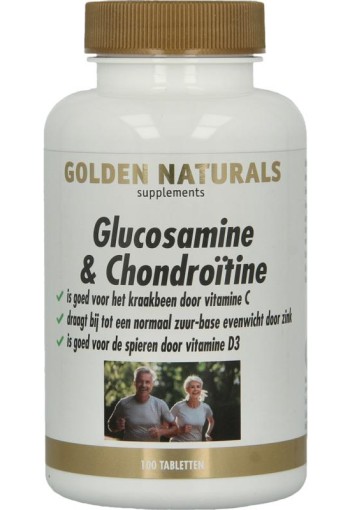 Golden Naturals Glucosamine & chondroitine (100 Tabletten)