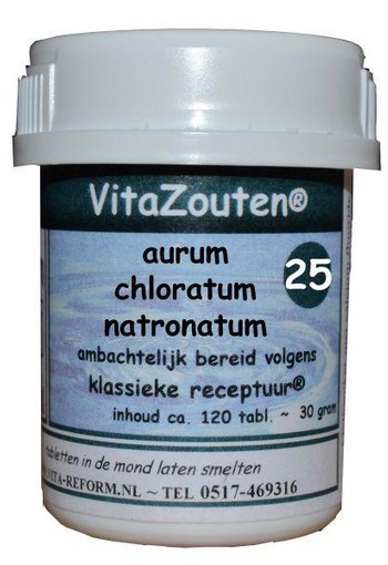 Vitazouten Aurum chlor. natronatum VitaZout nr. 25 (120 Tabletten)