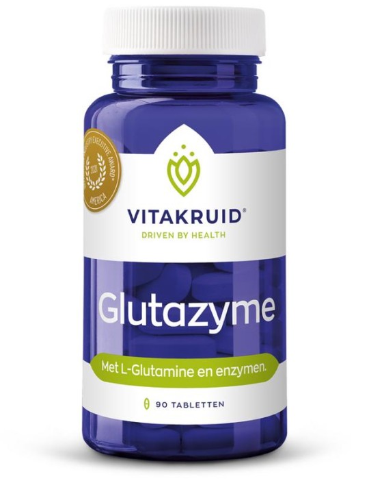 Vitakruid Glutazyme oa Spijsverteringsenzymen en L-Glutamine (90 Tabletten)