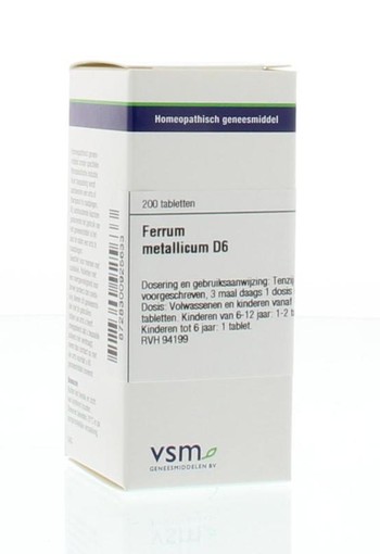 VSM Ferrum metallicum D6 (200 Tabletten)