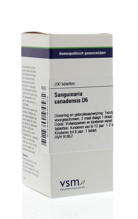 VSM Sanguinaria canadensis D6 (200 Tabletten)