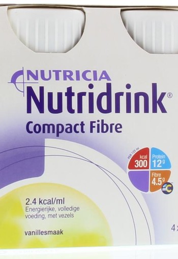 Nutridrink Compact fibre vanilla 125 ml (4 Stuks)