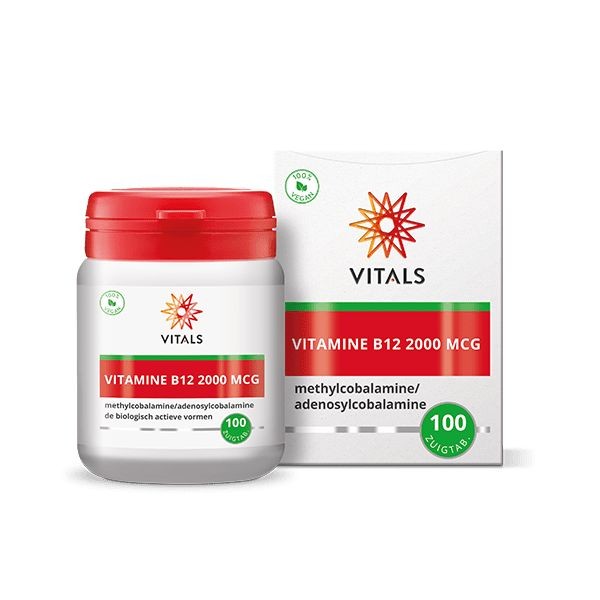 Vitals Vitamine B12 2000 mcg (100 Zuigtabletten)