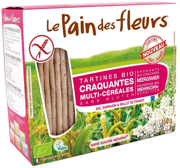 Pain Des Fleurs Meergranen crackers bio (150 Gram)