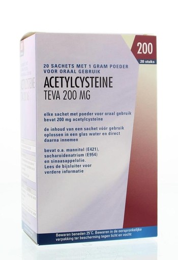 Teva Acetylcysteine 200 mg (20 Sachets)