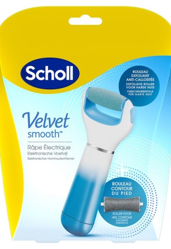 Scholl Velvet smooth start electronische voetvijl blauw (1 Stuks)