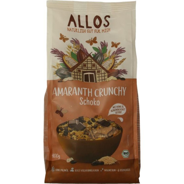 Allos Crunchy amarant chocolade bio (400 Gram)