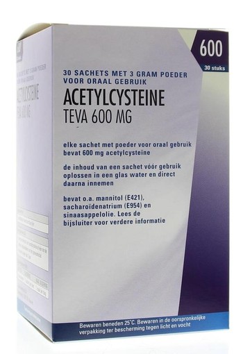 Teva Acetylcysteine 600 mg (30 Sachets)
