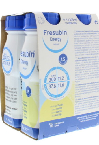 Fresubin Energy drink vanille 200 ml (4 Stuks)