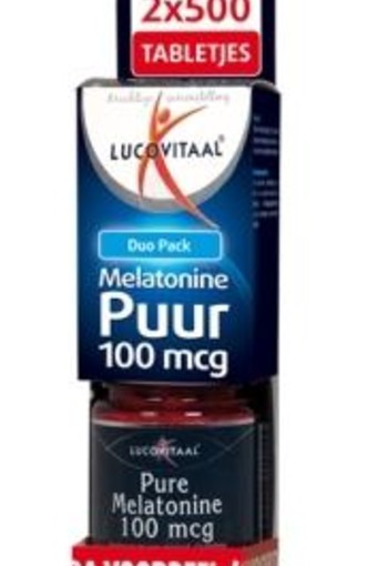 Lucovitaal Melatonine duo 0.1 mg 2 x 500 tabletten (1000 Tabletten)