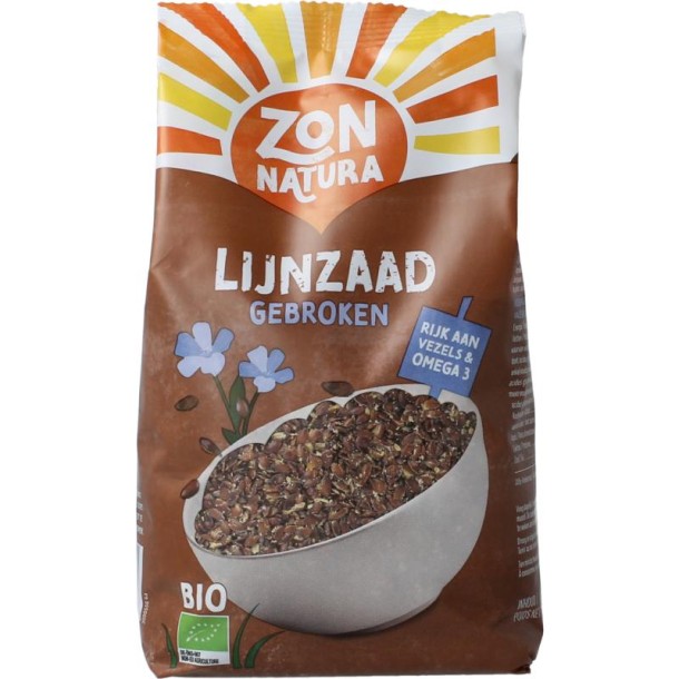 Zonnatura Lijnzaad gebroken bio (400 Gram)
