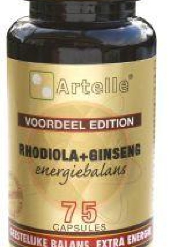 Artelle Rhodiola ginseng energiebalans (75 Capsules)
