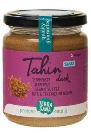 Terrasana Tahin bruin sesampasta met zeezout bio (250 Gram)