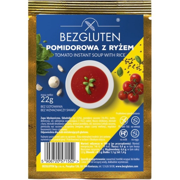 Bezgluten Tomatensoep glutenvrij (22 Gram)