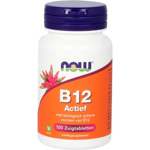 NOW Vitamine B12 actief (100 Zuigtabletten)