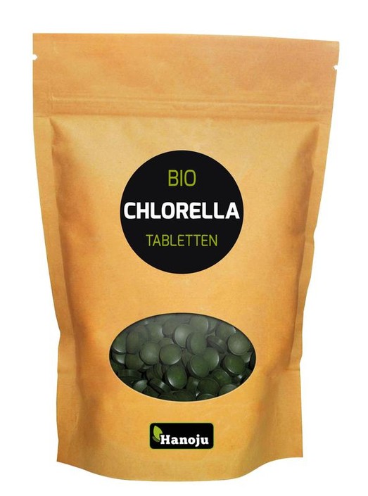Hanoju Bio chlorella tabletten papier zak (625 Tabletten)