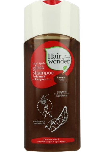 Hairwonder Hair repair gloss shampoo brown hair (200 Milliliter)