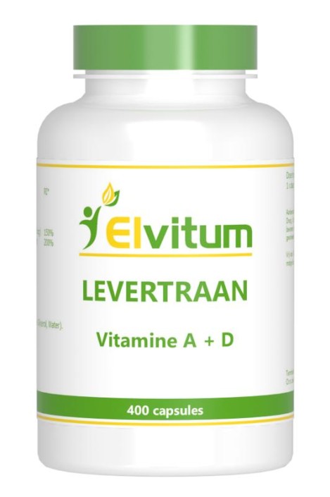 Elvitum Levertraan A D3 (400 Capsules)