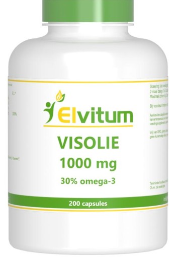 Elvitum Visolie 1000mg omega 3 30% (200 Capsules)