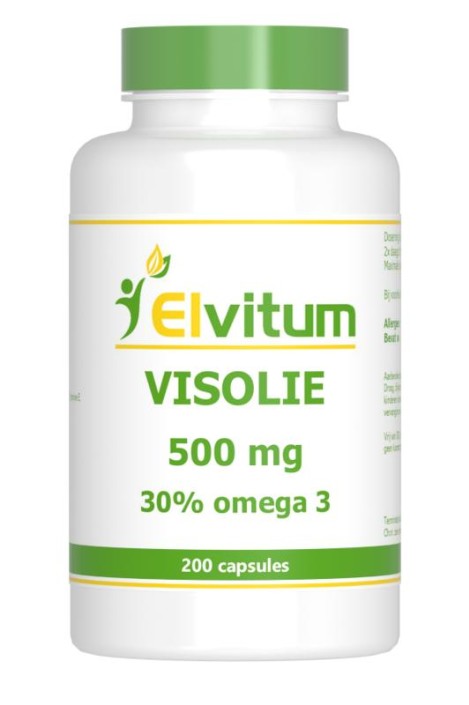 Elvitum Visolie 500mg omega 3 30% (200 Capsules)