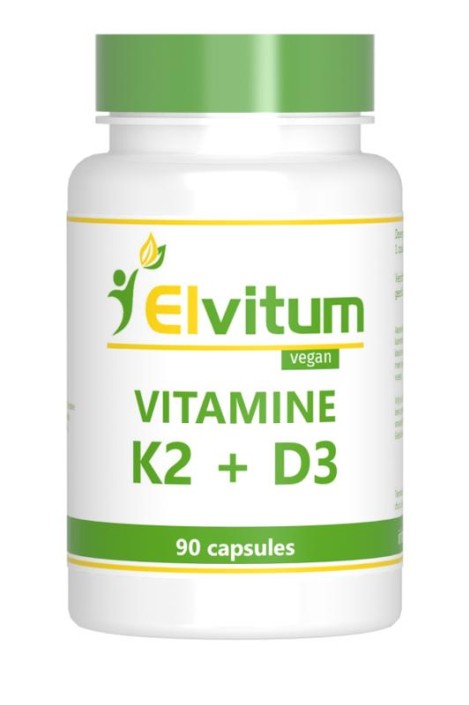 Elvitaal/elvitum Vitamine K2 & D3 (90 Vegetarische capsules)